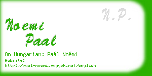 noemi paal business card
